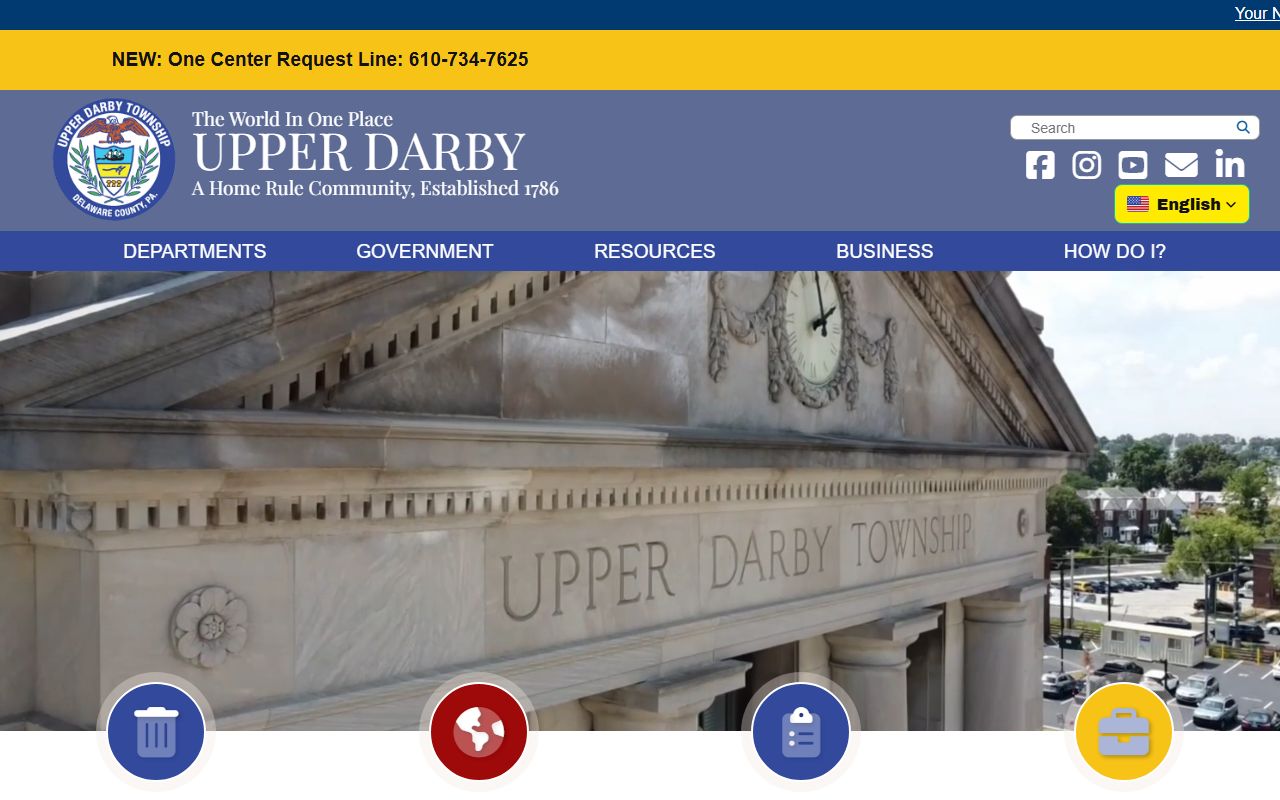 Upper Darby Police Department website for booking report inquiries