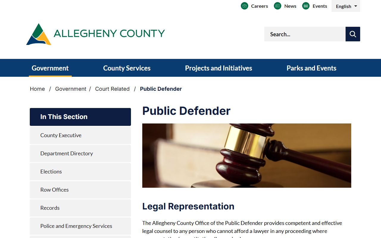 Allegheny County booking reports Public Defender office in Pittsburgh