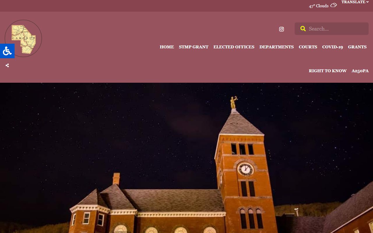 Cameron County Sheriff's Office in Emporium for booking reports