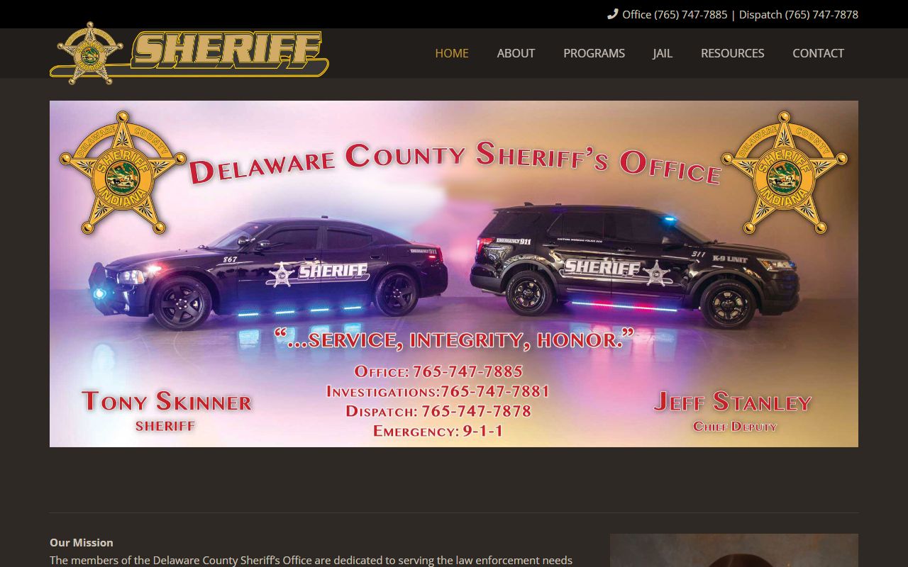Delaware County Sheriff's Office building for booking reports