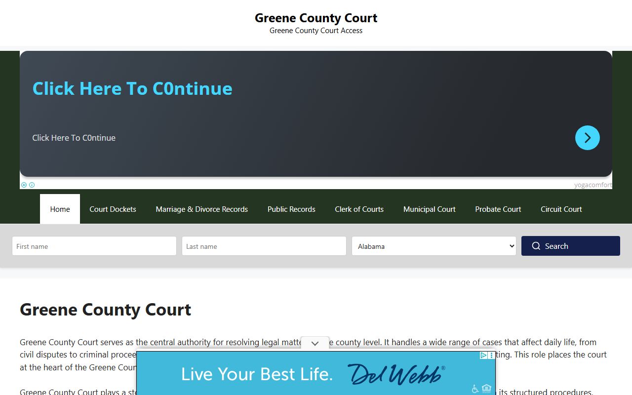 Fulton County Court of Common Pleas booking reports and case records