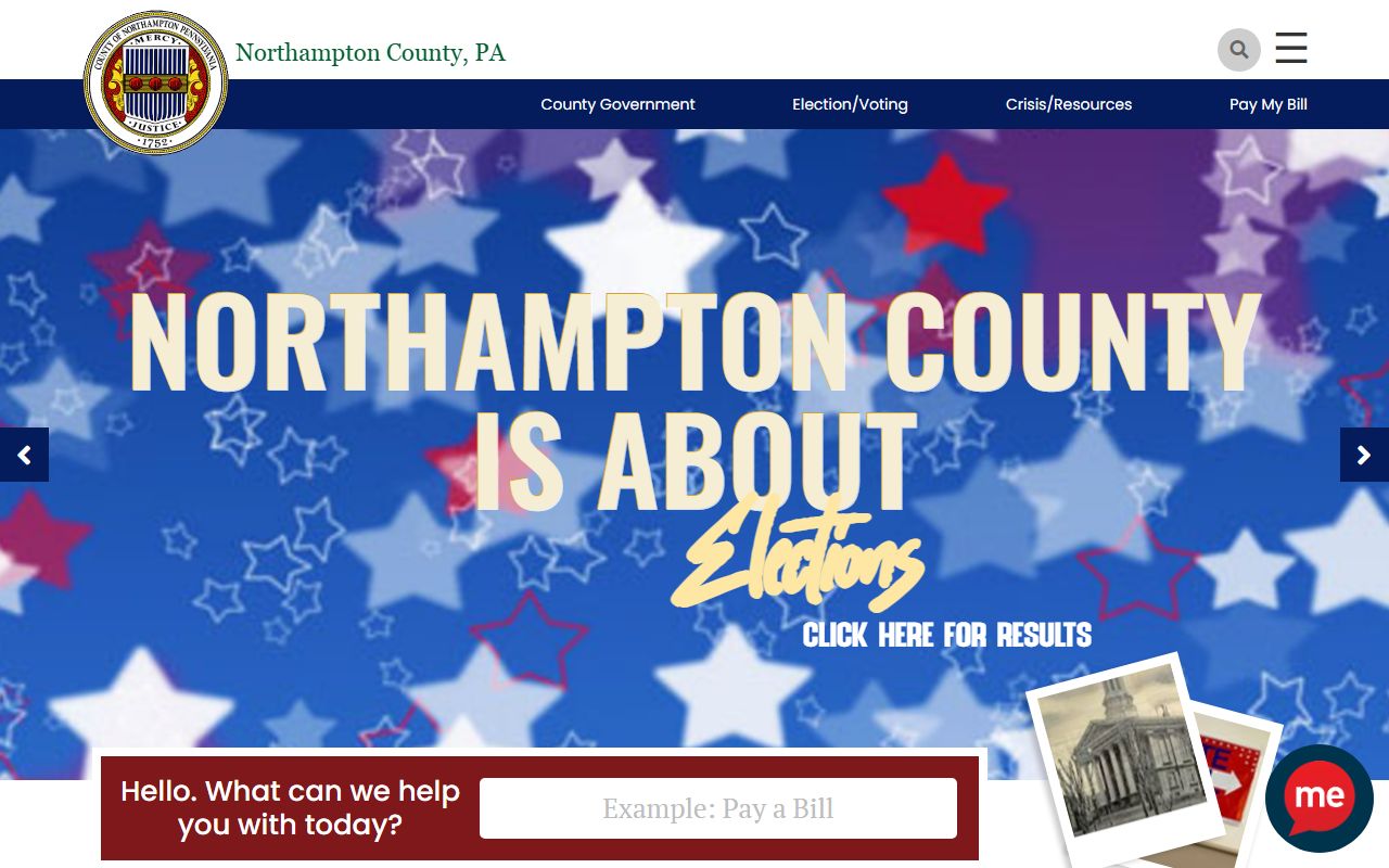Northampton County website for booking reports and public records access in Easton